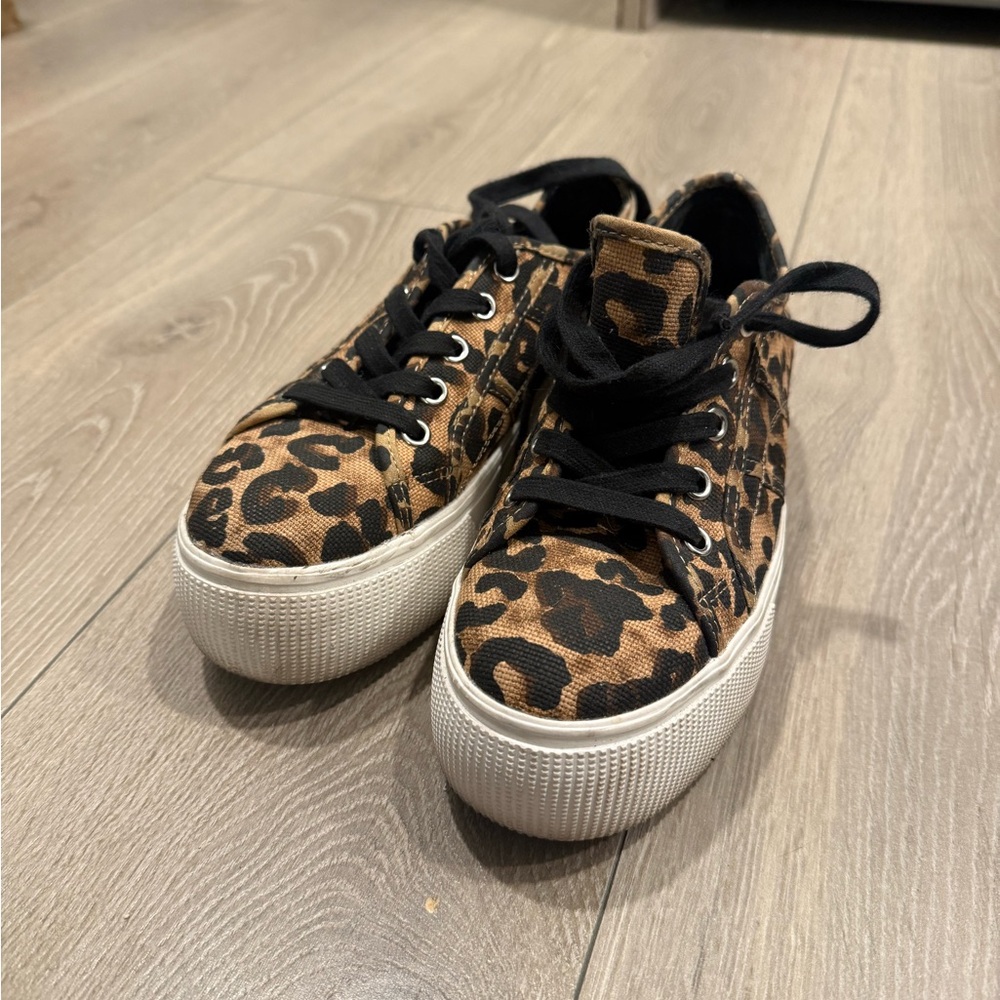 Steve Madden Leopard Print Platform Sneakers